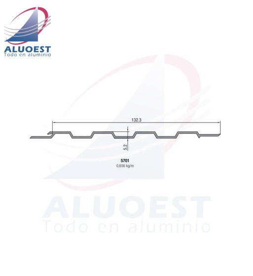 Perfil Aluar 5701 - Revestimiento doble faz para puerta - Aluoest