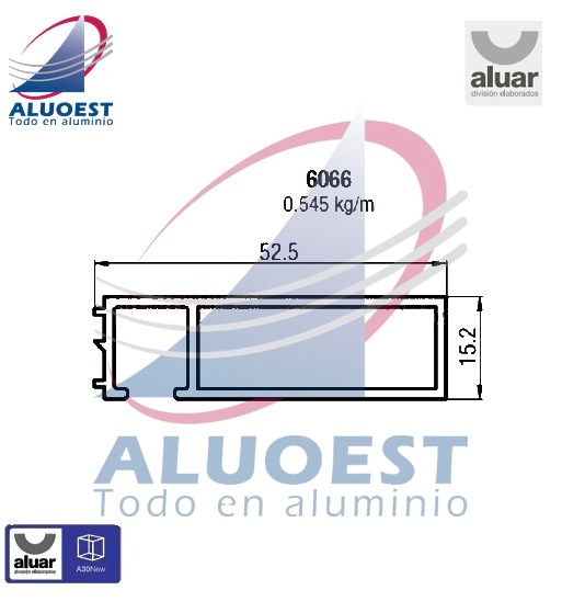 Perfil Aluar 6066 línea A30 New - Premarco - Aluoest
