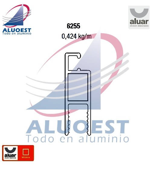 Perfil Aluar 6255 - Mosquitero - Aluoest