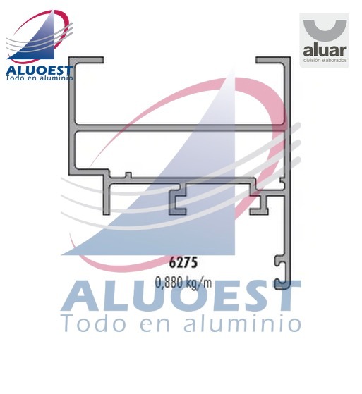 Perfil Aluar 6275 línea Módena 2 - Hoja postigón de rebatir - Aluoest