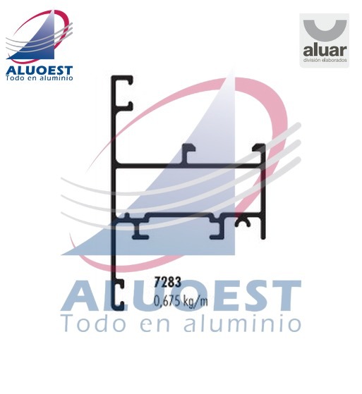Perfil Aluar 7283 línea Ekonal - Herrero - Hoja ventiluz para contravidrio - Aluoest