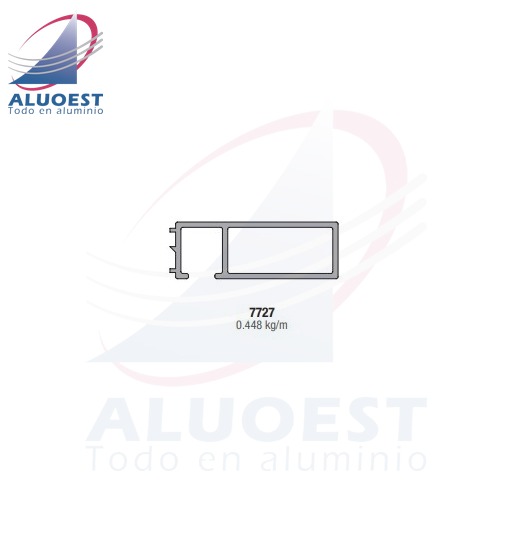 Perfil Aluar 7727 línea Módena 2 - Premarco Módena - Aluoest