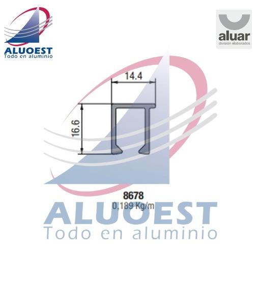 Perfil Aluar 8678 línea A40 Compact - Tope mosquitero para marcos corte a 90º - Aluoest