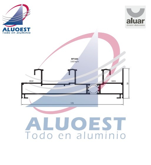 Perfil Aluar RPT-045 línea A40 RPT - Aluoest